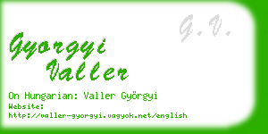 gyorgyi valler business card